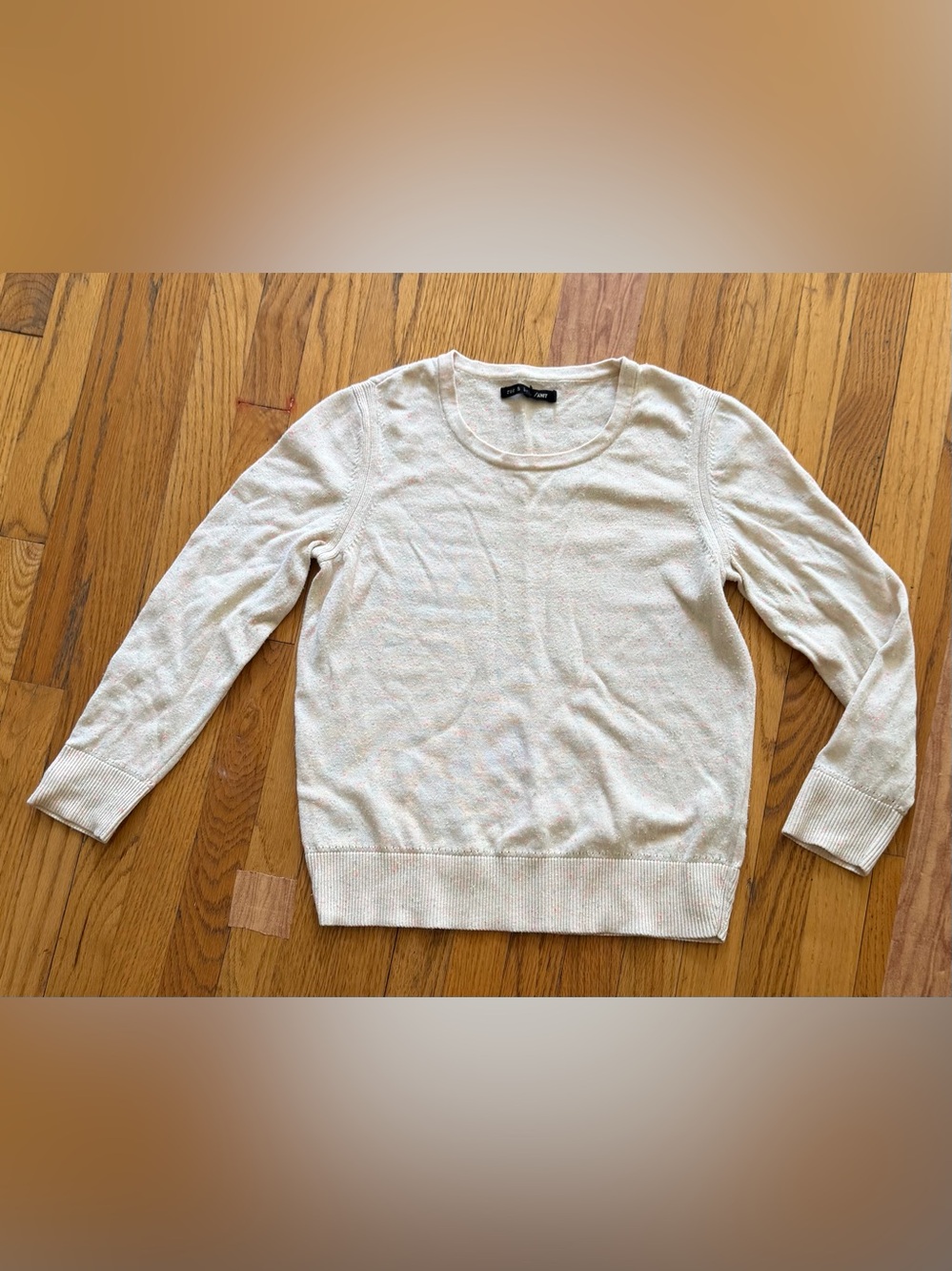 rag & bone cotton 3/4 sleeve  crew neck crop sweater S